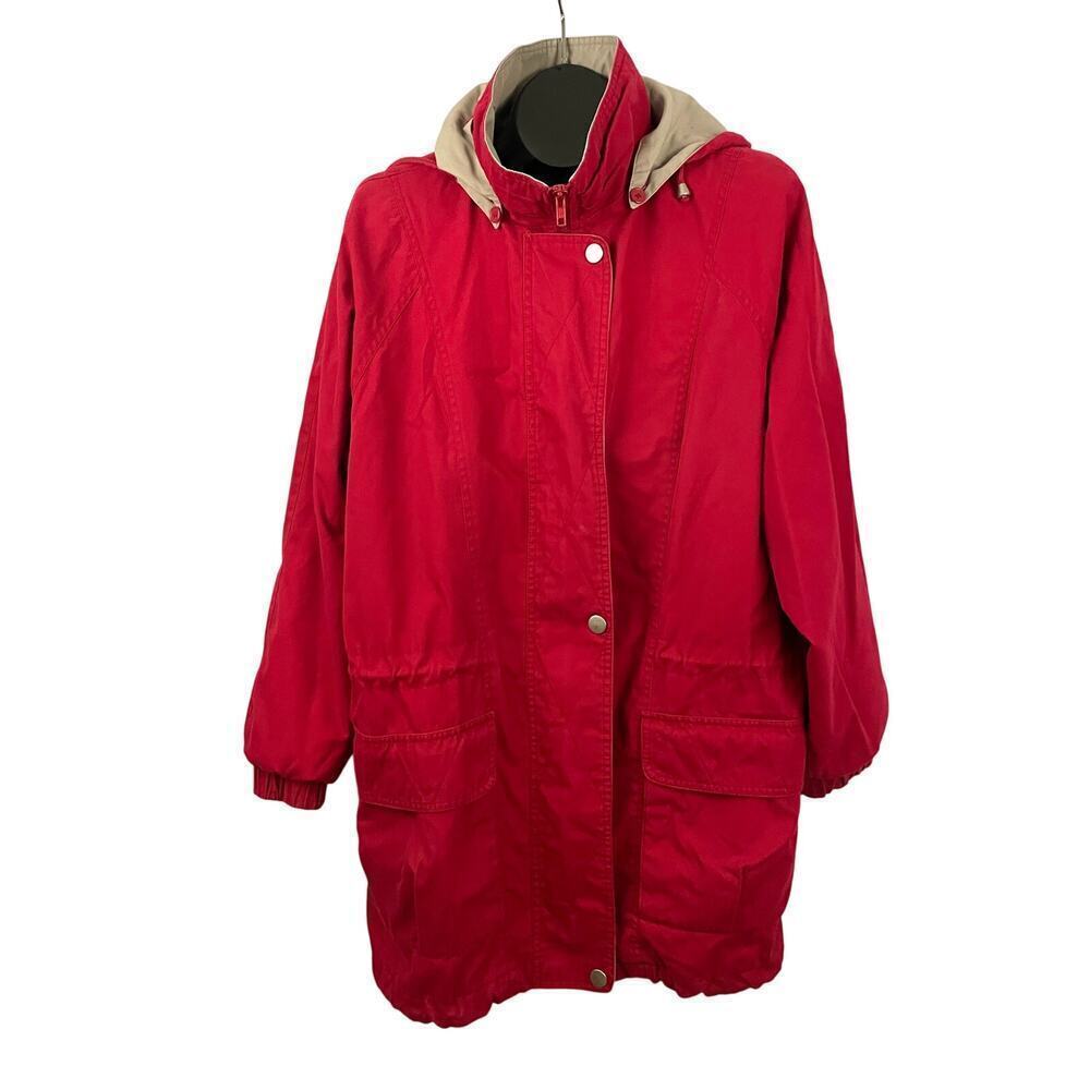 VTG London Fog Limited Edition Full Zip Jacket Women LARGE Regular Hood Lined